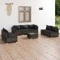 vidaXL Set de muebles de jardín 8 pzas y cojines ratán sintético gris vidaXL Set de muebles de jardín 8 pzas y cojines ratán sintético gris