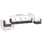vidaXL Set de muebles de jardín 6 pzas y cojines ratán sintético gris vidaXL Set de muebles de jardín 6 pzas y cojines ratán sintético gris