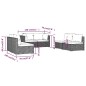 vidaXL Set de muebles de jardín 6 pzas y cojines ratán sintético gris vidaXL Set de muebles de jardín 6 pzas y cojines ratán sintético gris