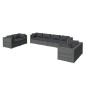 vidaXL Set de muebles de jardín 8 pzas y cojines ratán sintético gris vidaXL Set de muebles de jardín 8 pzas y cojines ratán sintético gris