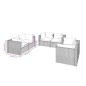 vidaXL Set muebles de jardín 6 pzas y cojines ratán sintético marrón