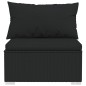vidaXL Set de muebles de jardín 7 pzas y cojines ratán sintético negro vidaXL Set de muebles de jardín 7 pzas y cojines ratán sintético negro