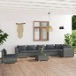 vidaXL Set de muebles de jardín 8 pzas y cojines ratán sintético gris vidaXL Set de muebles de jardín 8 pzas y cojines ratán sintético gris