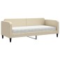 vidaXL Sofá cama con colchón tela crema 80x200 cm vidaXL Sofá cama con colchón tela crema 80x200 cm