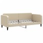 vidaXL Sofá cama con colchón tela crema 80x200 cm vidaXL Sofá cama con colchón tela crema 80x200 cm