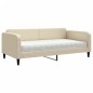 vidaXL Sofá cama con colchón tela crema 100x200 cm