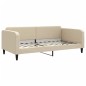 vidaXL Sofá cama con colchón tela crema 100x200 cm
