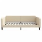 vidaXL Sofá cama con colchón tela crema 100x200 cm