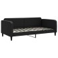 vidaXL Sofá cama con colchón tela negro 100x200 cm vidaXL Sofá cama con colchón tela negro 100x200 cm