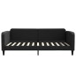 vidaXL Sofá cama con colchón tela negro 100x200 cm vidaXL Sofá cama con colchón tela negro 100x200 cm