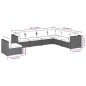 vidaXL Set muebles de jardín 7 piezas y cojines ratán sintético marrón vidaXL Set muebles de jardín 7 piezas y cojines ratán sintético marrón