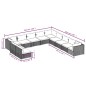 vidaXL Set de muebles de jardín 11 pzas cojines ratán sintético marrón vidaXL Set de muebles de jardín 11 pzas cojines ratán sintético marrón