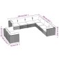 vidaXL Set muebles de jardín 9 piezas y cojines ratán sintético marrón vidaXL Set muebles de jardín 9 piezas y cojines ratán sintético marrón