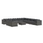vidaXL Set de muebles de jardín 12 pzas cojines ratán sintético gris vidaXL Set de muebles de jardín 12 pzas cojines ratán sintético gris