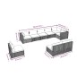 vidaXL Set de muebles de jardín 9 pzas y cojines ratán sintético negro vidaXL Set de muebles de jardín 9 pzas y cojines ratán sintético negro