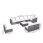 vidaXL Set de muebles de jardín 10 pzas y cojines ratán sintético gris vidaXL Set de muebles de jardín 10 pzas y cojines ratán sintético gris