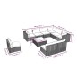vidaXL Set muebles de jardín 10 pzas y cojines ratán sintético marrón vidaXL Set muebles de jardín 10 pzas y cojines ratán sintético marrón