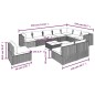 vidaXL Set de muebles de jardín 11 pzas y cojines ratán sintético gris