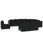 vidaXL Set de muebles de jardín 9 pzas y cojines ratán sintético negro vidaXL Set de muebles de jardín 9 pzas y cojines ratán sintético negro