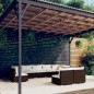 vidaXL Set muebles de jardín 9 piezas y cojines ratán sintético marrón