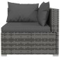 vidaXL Set de muebles de jardín 11 pzas y cojines ratán sintético gris vidaXL Set de muebles de jardín 11 pzas y cojines ratán sintético gris