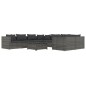 vidaXL Set de muebles de jardín 9 pzas y cojines ratán sintético gris vidaXL Set de muebles de jardín 9 pzas y cojines ratán sintético gris