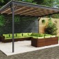 vidaXL Set muebles de jardín 11 pzas y cojines ratán sintético marrón vidaXL Set muebles de jardín 11 pzas y cojines ratán sintético marrón