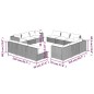 vidaXL Set muebles de jardín y cojines 12 pzas ratán sintético marrón vidaXL Set muebles de jardín y cojines 12 pzas ratán sintético marrón