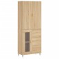 vidaXL Aparador alto madera contrachapada color roble 69,5x34x180 cm vidaXL Aparador alto madera contrachapada color roble 69,5x34x180 cm