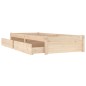 vidaXL Estructura de cama con cajones 90x200 cm