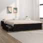 vidaXL Estructura de cama con cajones negro 140x190 cm