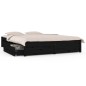 vidaXL Estructura de cama con cajones negro 140x190 cm
