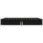vidaXL Estructura de cama con cajones negro 140x190 cm