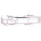 vidaXL Estructura de cama con cajones negro 140x190 cm