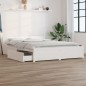 vidaXL Estructura de cama con cajones blanco 160x200 cm vidaXL Estructura de cama con cajones blanco 160x200 cm