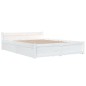 vidaXL Estructura de cama con cajones blanco 160x200 cm vidaXL Estructura de cama con cajones blanco 160x200 cm