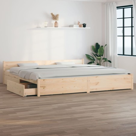 vidaXL Estructura de cama con cajones 200x200 cm