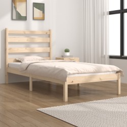 vidaXL Estructura de cama madera maciza de pino 75x190 cm