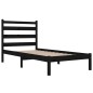 vidaXL Estructura de cama individual madera maciza negra 90x190 cm vidaXL Estructura de cama individual madera maciza negra 90x190 cm