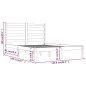 vidaXL Estructura de cama doble pequeña madera pino negra 120x190 cm vidaXL Estructura de cama doble pequeña madera pino negra 120x190 cm