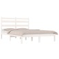 vidaXL Estructura de cama de madera maciza de pino blanco 140x190 cm vidaXL Estructura de cama de madera maciza de pino blanco 140x190 cm