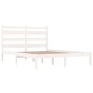 vidaXL Estructura de cama de madera maciza de pino blanco 140x190 cm vidaXL Estructura de cama de madera maciza de pino blanco 140x190 cm