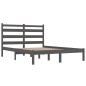 vidaXL Estructura de cama madera maciza de pino gris 150x200 cm