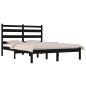 vidaXL Estructura de cama king madera maciza de pino negra 150x200 cm vidaXL Estructura de cama king madera maciza de pino negra 150x200 cm