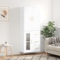 vidaXL Aparador alto madera contrachapada blanco brillo 69,5x34x180 cm vidaXL Aparador alto madera contrachapada blanco brillo 69,5x34x180 cm