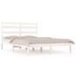 vidaXL Estructura de cama madera maciza de pino blanco 200x200 cm vidaXL Estructura de cama madera maciza de pino blanco 200x200 cm