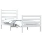 vidaXL Estructura de cama madera maciza de pino blanco 100x200 cm vidaXL Estructura de cama madera maciza de pino blanco 100x200 cm