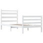 vidaXL Estructura de cama madera maciza de pino blanco 100x200 cm vidaXL Estructura de cama madera maciza de pino blanco 100x200 cm