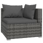 vidaXL Set de muebles de jardín 13 pzas y cojines ratán sintético gris