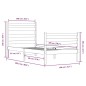 vidaXL Estructura cama madera maciza de pino marrón miel 100x200 cm vidaXL Estructura cama madera maciza de pino marrón miel 100x200 cm